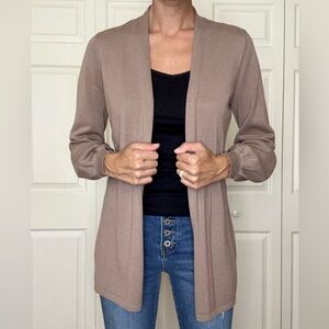 Cyrus Women's Brown Open-Front Cardigan